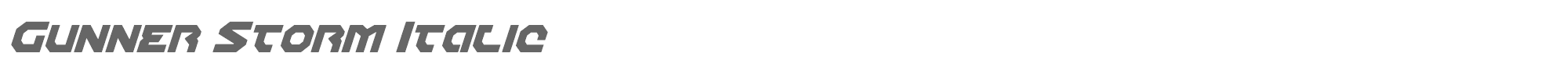 Gunner Storm gunnerstormital.ttf font preview