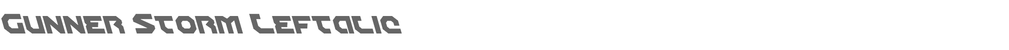 Gunner Storm gunnerstormleft.ttf font preview