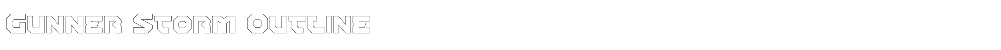 Gunner Storm gunnerstormout.ttf font preview
