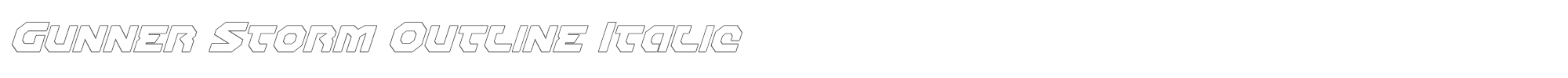 Gunner Storm gunnerstormoutital.ttf font preview