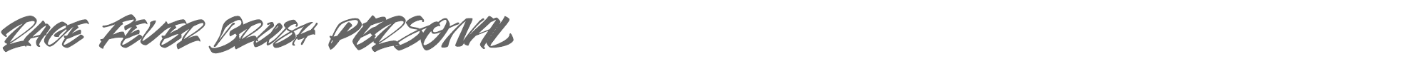 Sample characters Race Fever Brush Font