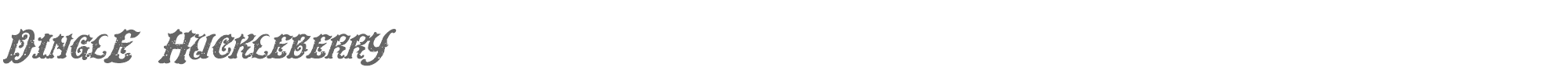 Sample characters Dingle Huckleberry Font