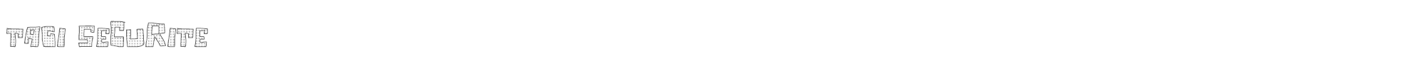 Sample characters Tagi Securite Font