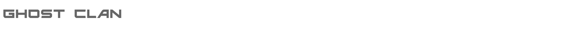 Sample characters Ghost Clan Font