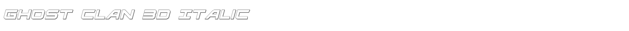 Ghost Clan ghostclan3dital.ttf font preview