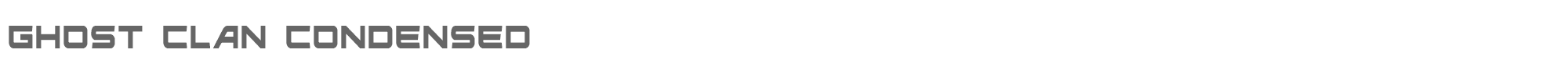 Ghost Clan ghostclancond.ttf font preview