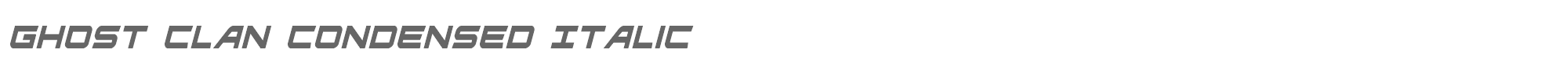 Ghost Clan ghostclancondital.ttf font preview