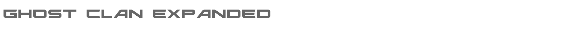 Ghost Clan ghostclanexpand.ttf font preview