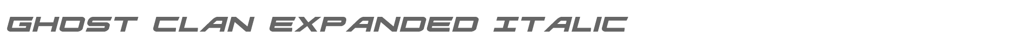Ghost Clan ghostclanexpandital.ttf font preview