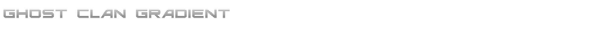 Ghost Clan ghostclangrad.ttf font preview