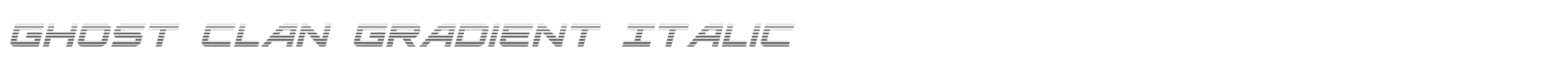 Ghost Clan ghostclangradital.ttf font preview