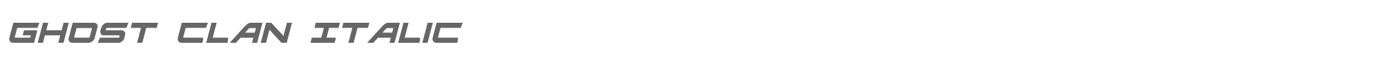 Ghost Clan ghostclanital.ttf font preview