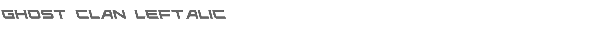 Ghost Clan ghostclanleft.ttf font preview