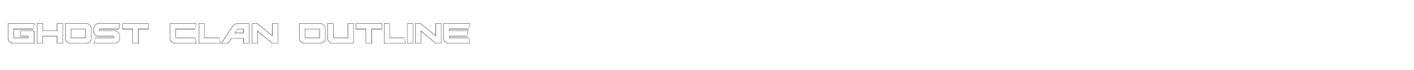 Ghost Clan ghostclanout.ttf font preview