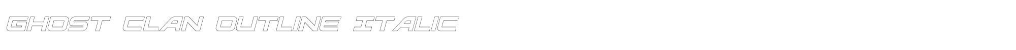 Ghost Clan ghostclanoutital.ttf font preview