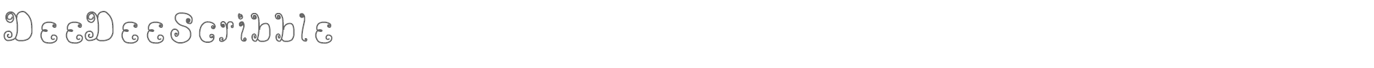 Sample characters DeeDee Scribble Font