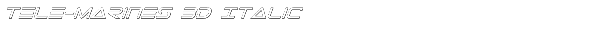 Tele-Marines telemarines3dital1.ttf font preview