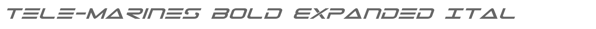 Tele-Marines telemarinesboldexpandital1.ttf font preview