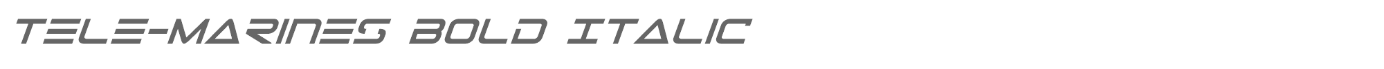 Tele-Marines telemarinesboldital1.ttf font preview
