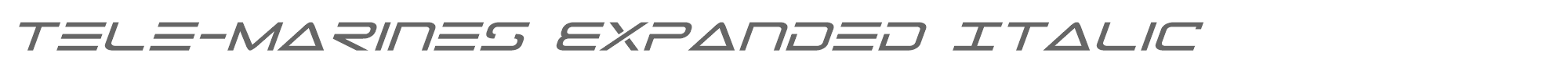 Tele-Marines telemarinesexpandital.ttf font preview
