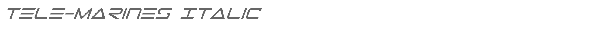 Tele-Marines telemarinesital1.ttf font preview
