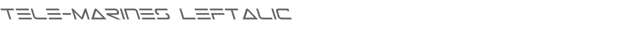 Tele-Marines telemarinessleft1.ttf font preview