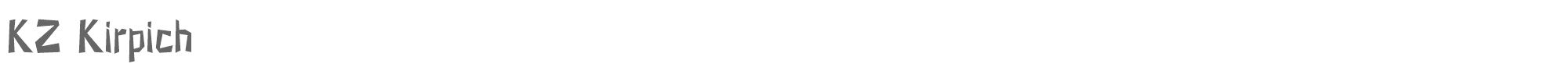 Sample characters KZ Kirpich Font