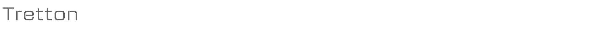 Sample characters Tretton Font
