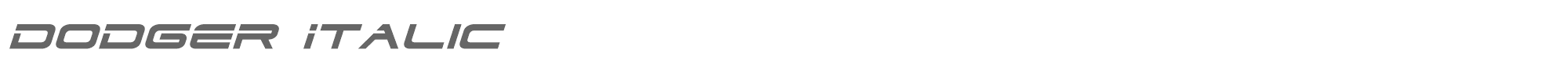 Dodger dodger3ital.ttf font preview