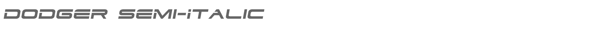 Dodger dodger3semital.ttf font preview