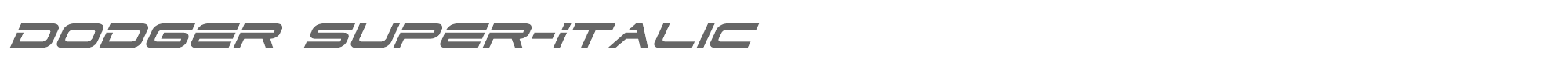 Dodger dodger3superital.ttf font preview