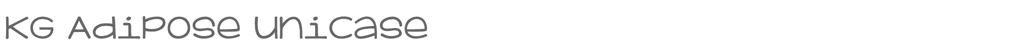 Sample characters KG Adipose Unicase Font