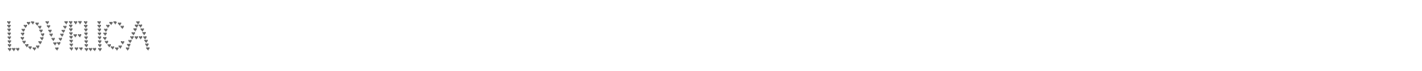Sample characters Lovelica Font
