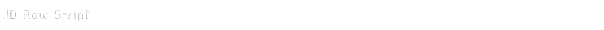 Sample characters JD Raw Script Font