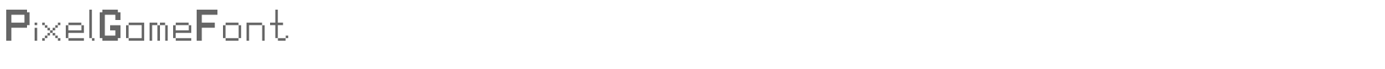 Sample characters Pixel Game Font Font
