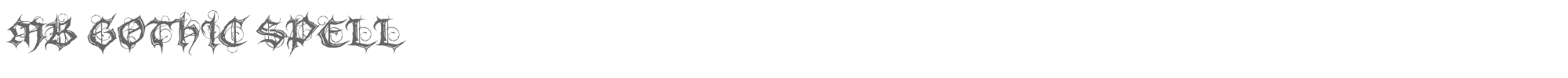 Sample characters MB Gothic Spell Font