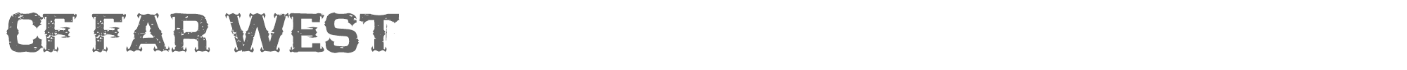 Sample characters CF Far West Font