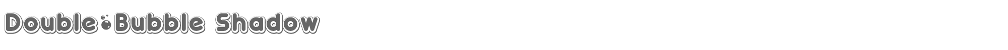 Sample characters Double Bubble Font