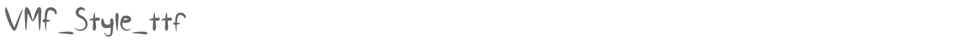 Sample characters VMF Style Font