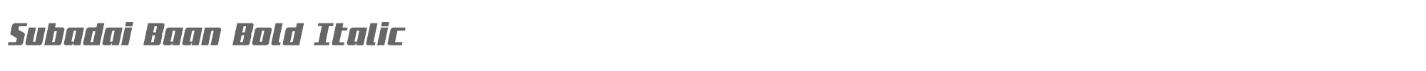 Subadai Baan subadaiboldital.ttf font preview
