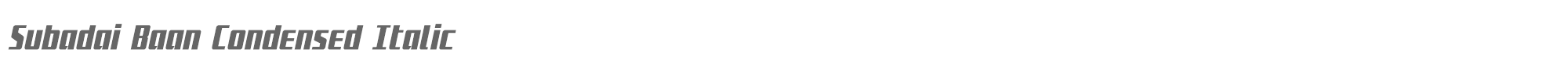 Subadai Baan subadaicondital.ttf font preview