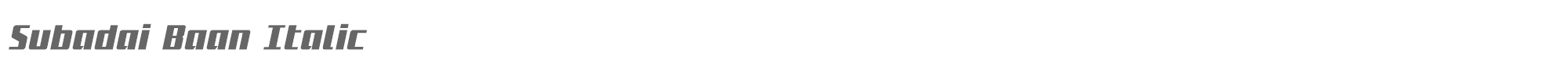 Subadai Baan subadaiital.ttf font preview