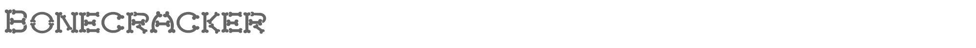 Sample characters Bonecracker Font