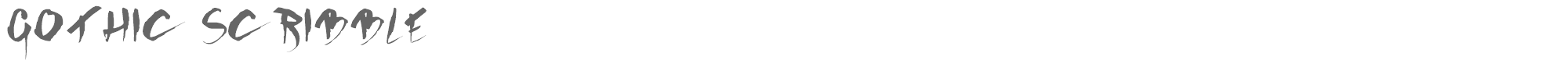 Sample characters Gothic Scribble Font