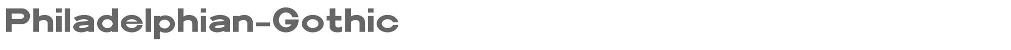 Sample characters Philadelphian Gothic Font