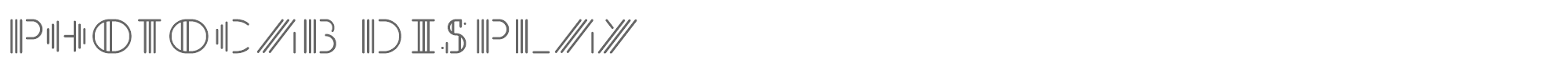 Sample characters PhotoCab Display Font