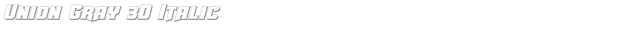 Union Gray uniongray3dital.ttf font preview