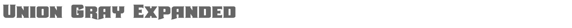 Union Gray uniongrayexpand.ttf font preview