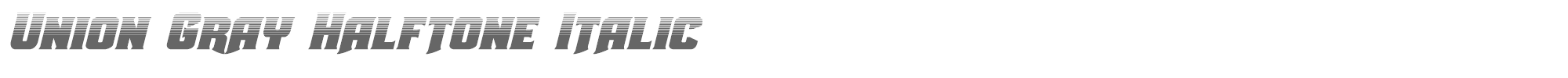 Union Gray uniongrayhalfital.ttf font preview
