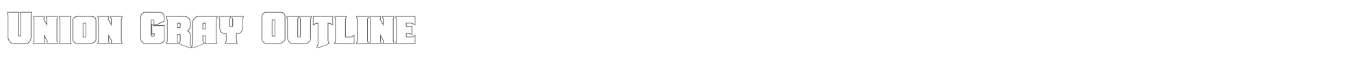 Union Gray uniongrayout.ttf font preview